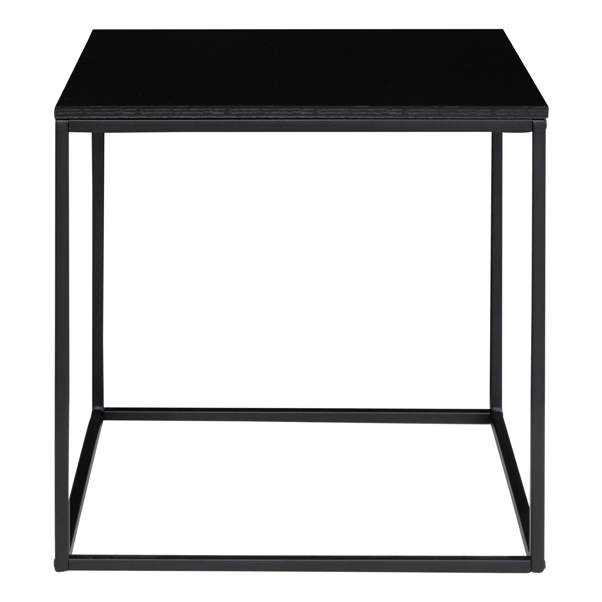 Vita Side Table - Bijzettafel, zwart, zwart frame 45x45x45 cm