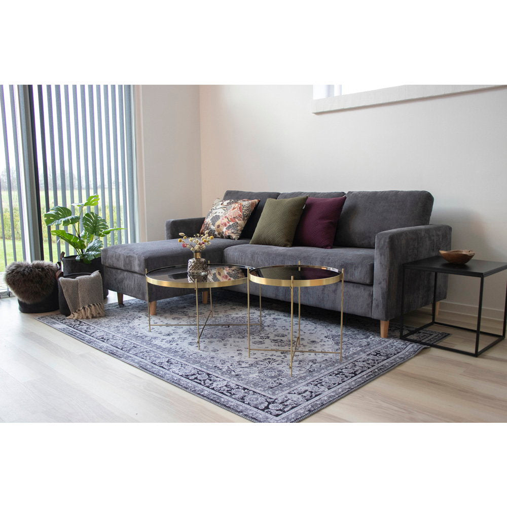 Vita Side Table - Bijzettafel, zwart, zwart frame 45x45x45 cm
