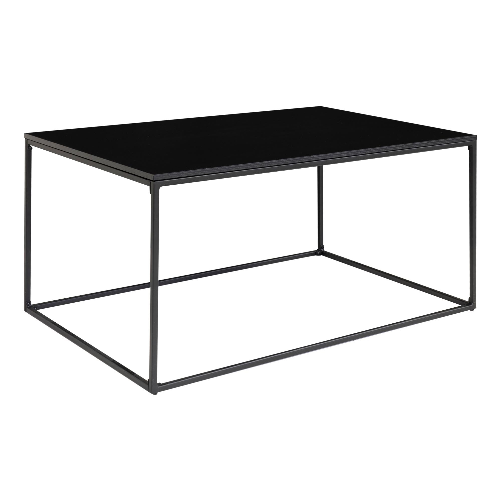 Vita salontafel - salontafel, zwart, zwart frame 60x90x45 cm