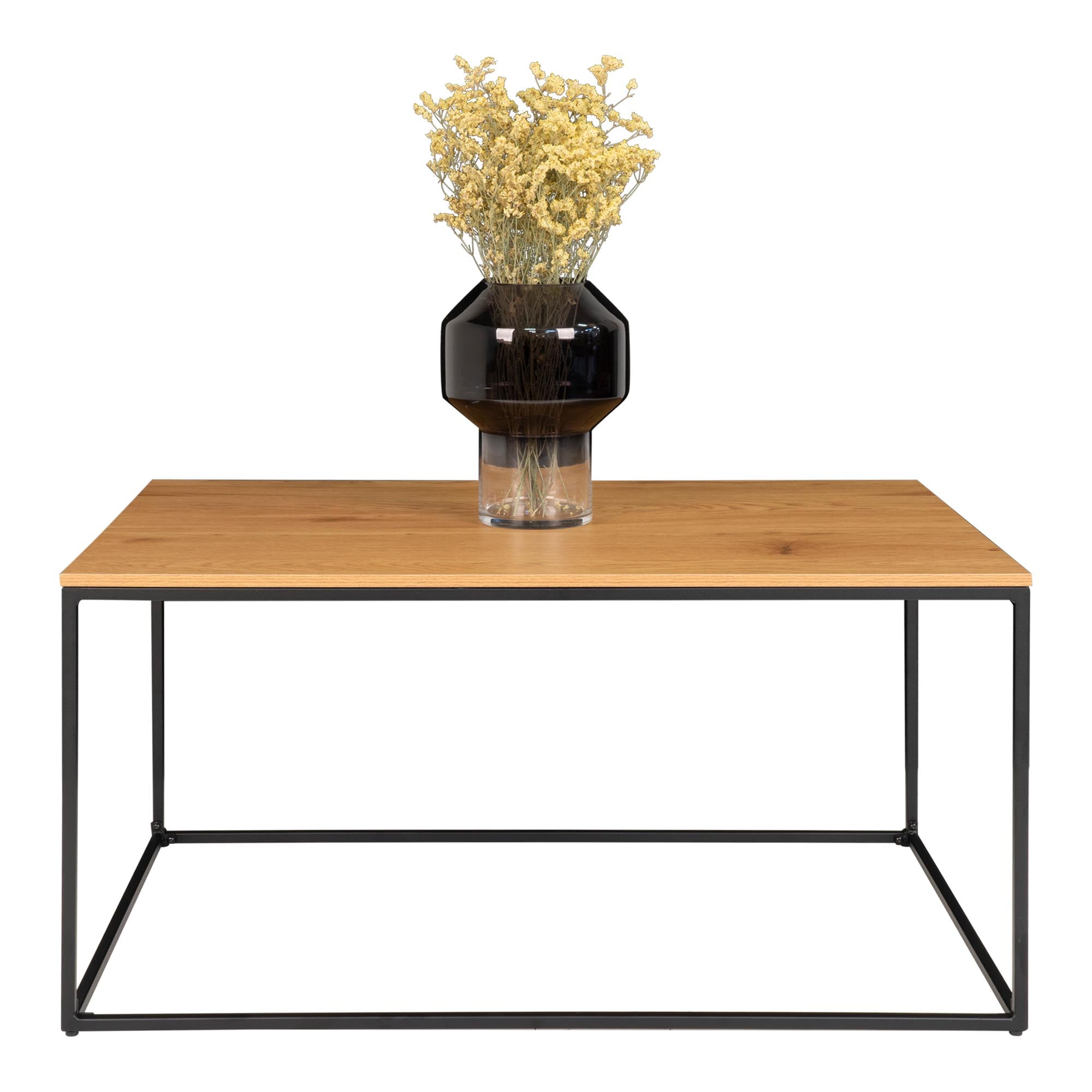 Vita salontafel - Salontafel, eikenlook, zwart frame 60x90x45 cm
