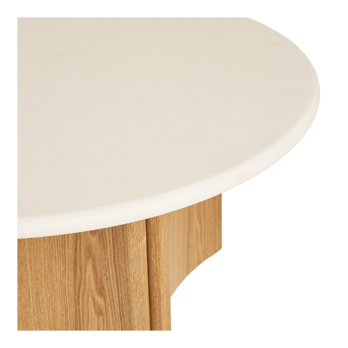 Motril Salontafel - cement/essenfineer, wit/naturel ø80x37 cm