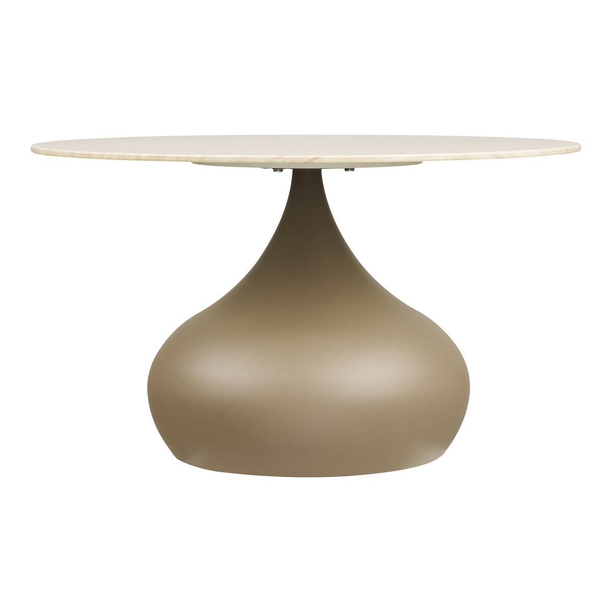 Pienza Salontafel - Salontafel, metaal/gehard glas, kaki ø70x42 cm
