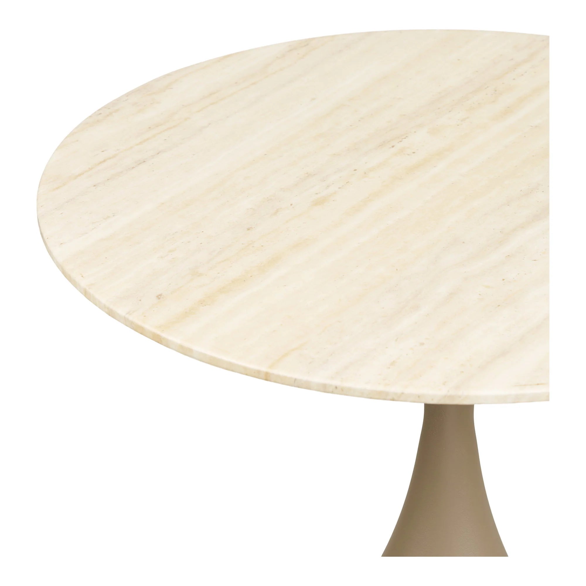 Pienza Salontafel set van 2 - salontafelset, metaal/gehard glas, kaki ø70x42 en ø50x54 cm