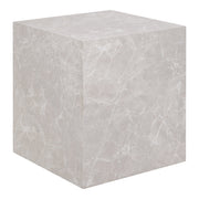 Prague bijzettafel - bijzettafel, marmerlook, beige 40x40x45 cm