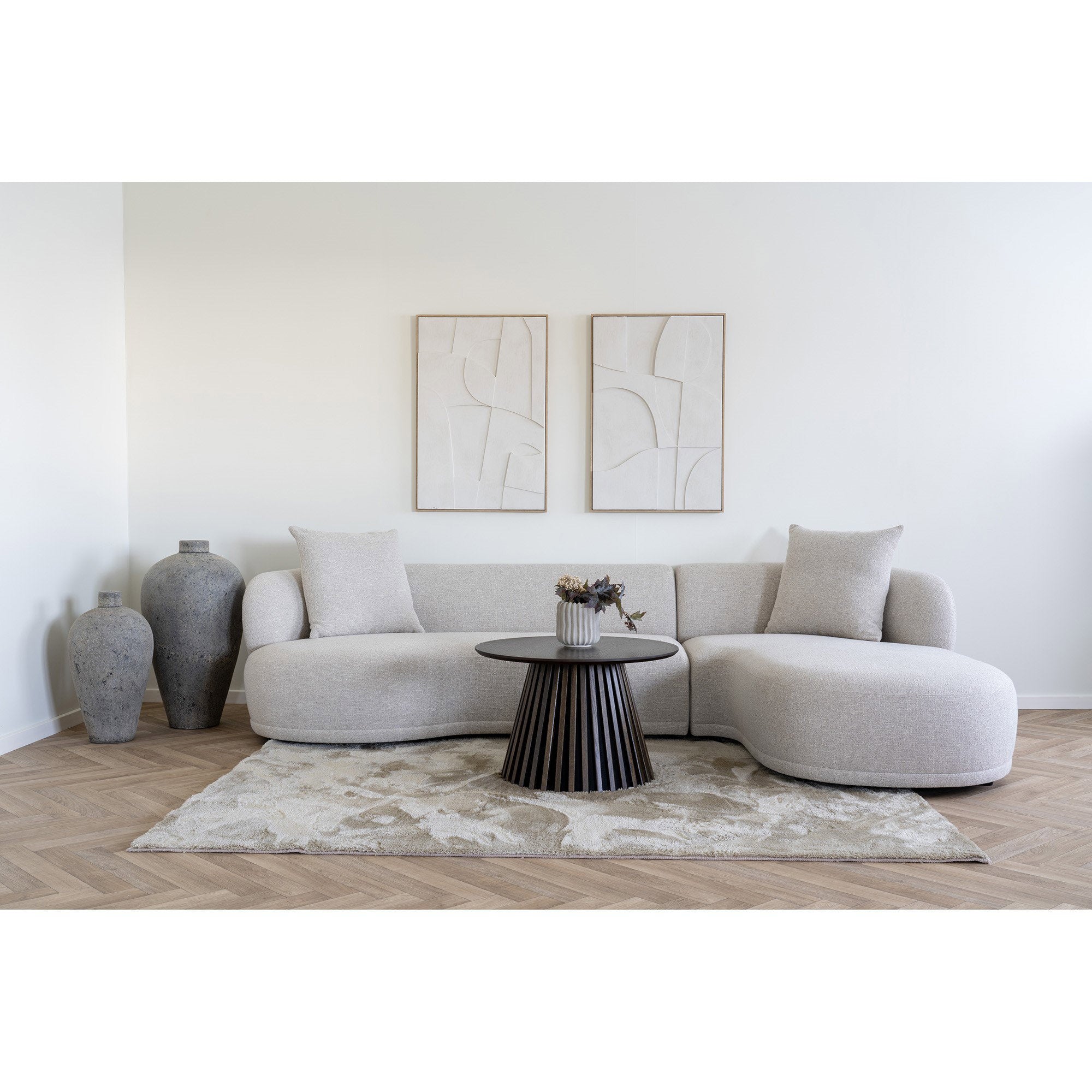 Osaka Salontafel - Salontafel, eikenfineer, gerookt ø70x45 cm