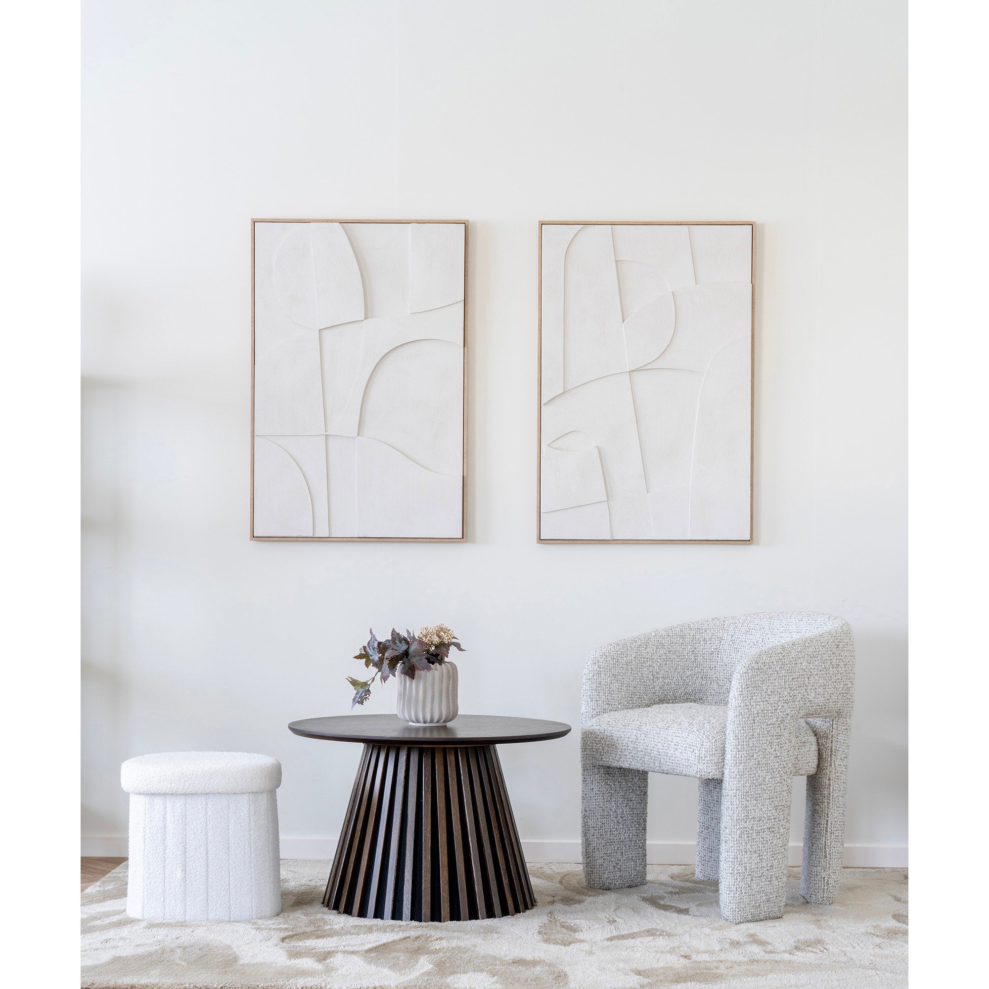 Osaka Salontafel - Salontafel, eikenfineer, gerookt ø70x45 cm
