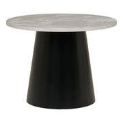 Brito Salontafel - salontafel, marmerlook, grijs/zwart ø60x45 cm