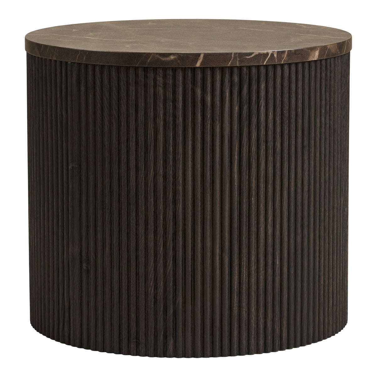 Rota bijzettafel - marmerlook, donkerbruin ø45x40 cm