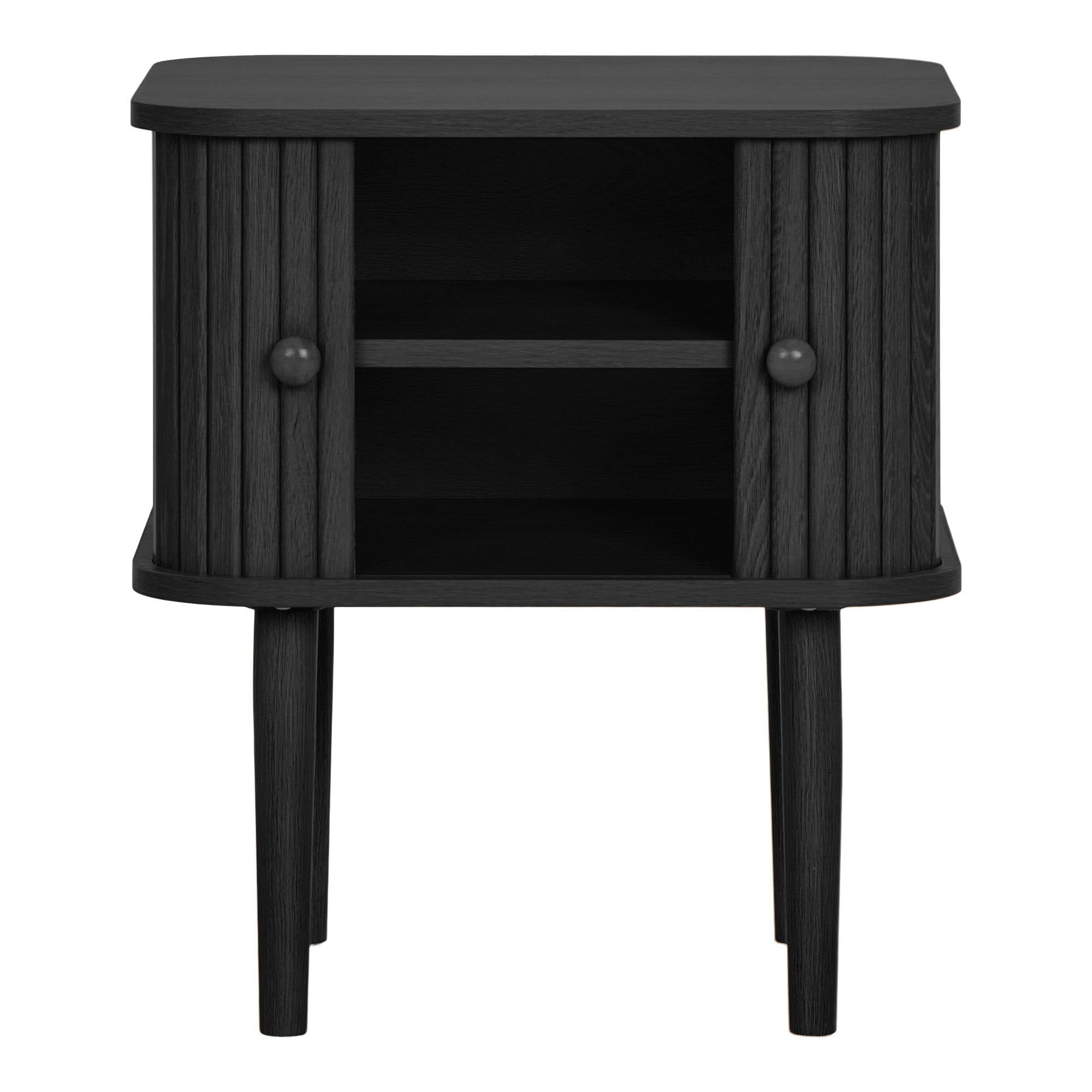 Nikko Bijzettafel - Bijzettafel, 2 deuren, zwart 45x40x50,5 cm