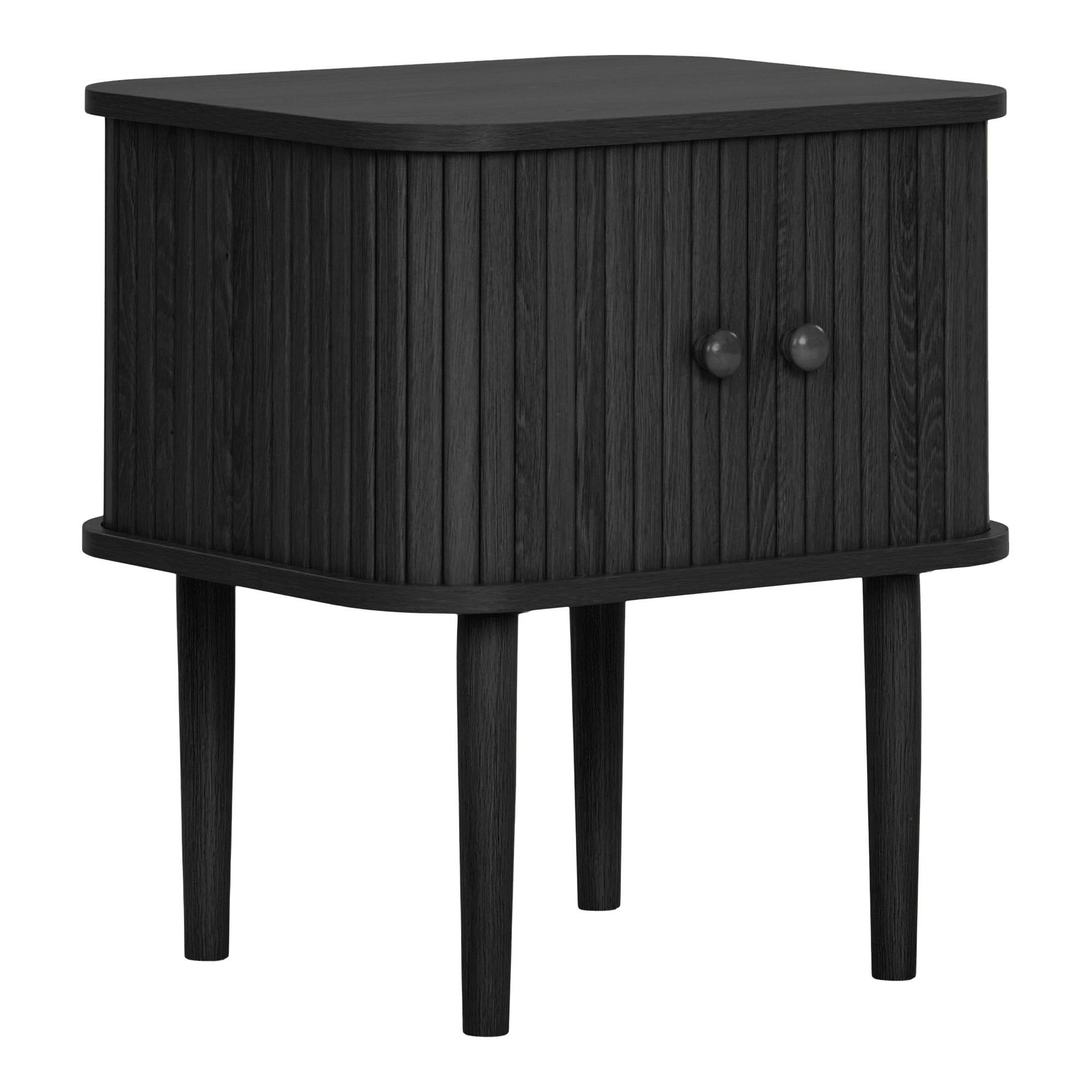 Nikko Bijzettafel - Bijzettafel, 2 deuren, zwart 45x40x50,5 cm