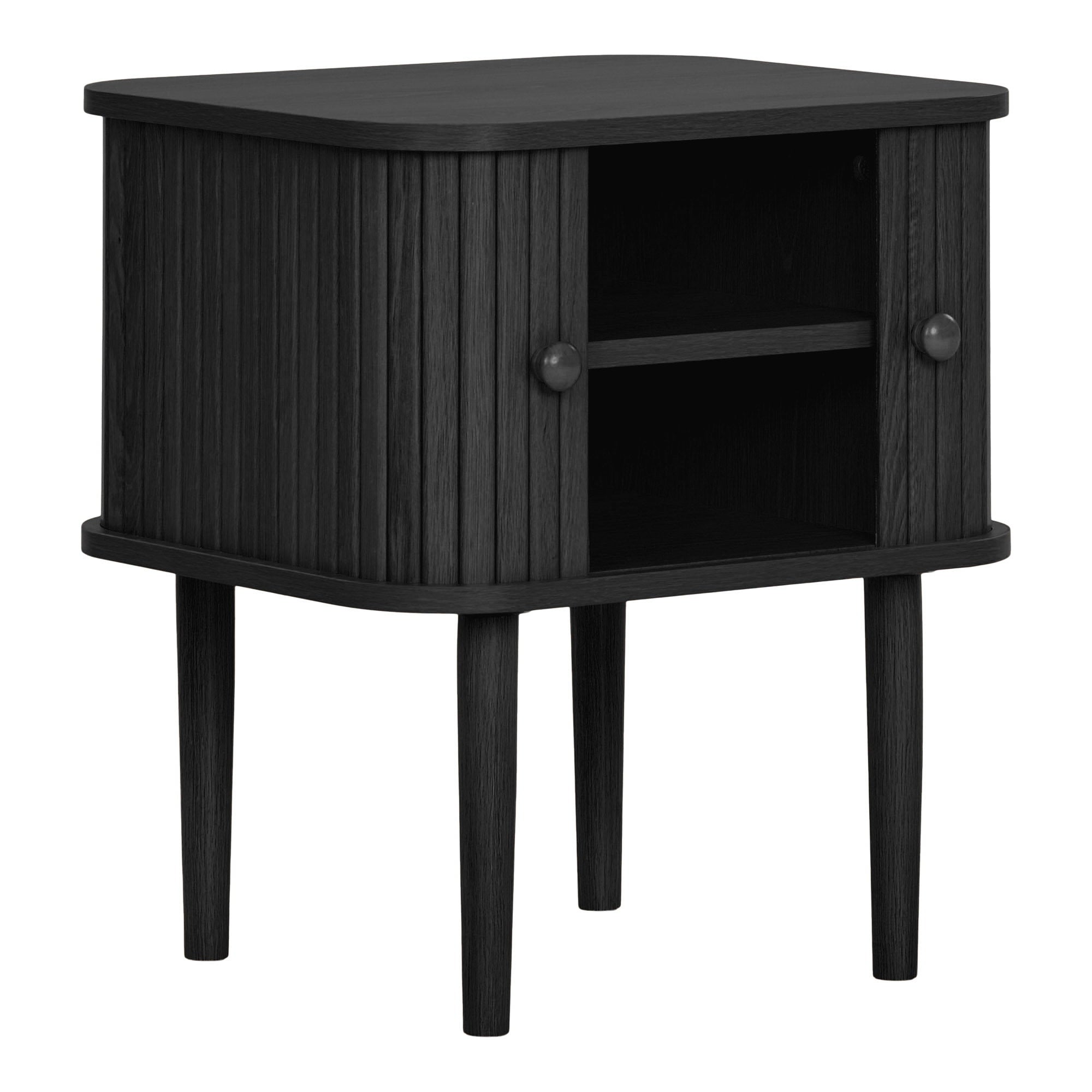 Nikko Bijzettafel - Bijzettafel, 2 deuren, zwart 45x40x50,5 cm