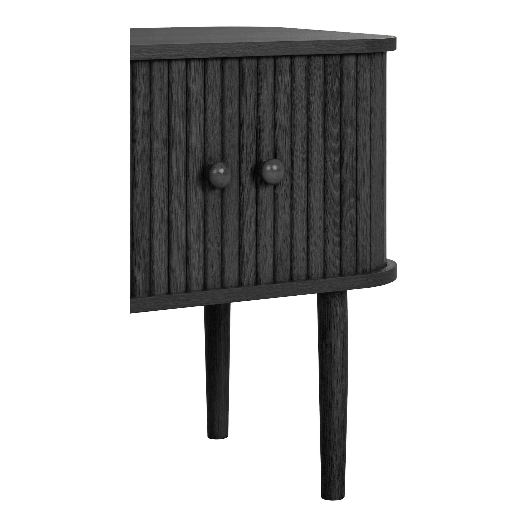 Nikko Bijzettafel - Bijzettafel, 2 deuren, zwart 45x40x50,5 cm