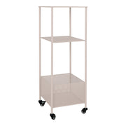 Torres metalen kar - metalen kar, staal, zandkleurig, 3 legplanken 35x35x100 cm