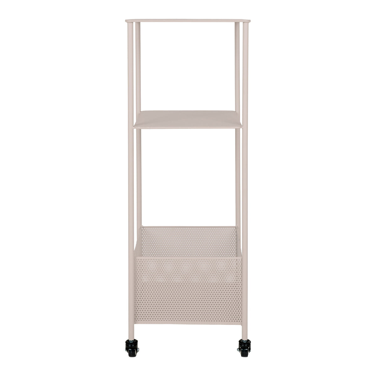Torres metalen kar - metalen kar, staal, zandkleurig, 3 legplanken 35x35x100 cm