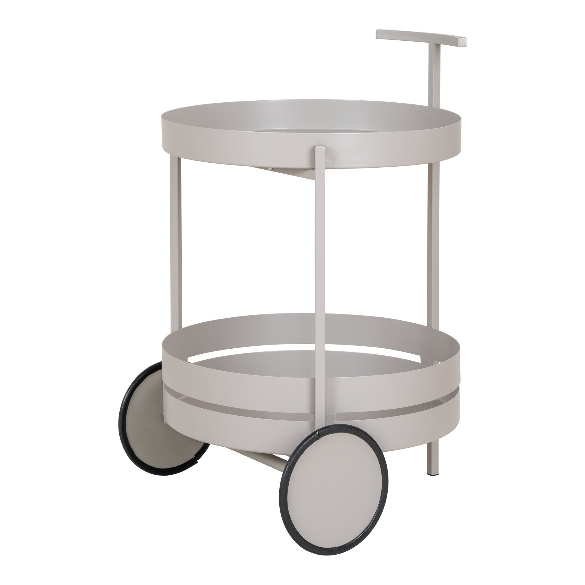 Beja Bartrolley - Bartrolley, staal, grijs, 2 planken 40x42x61 cm