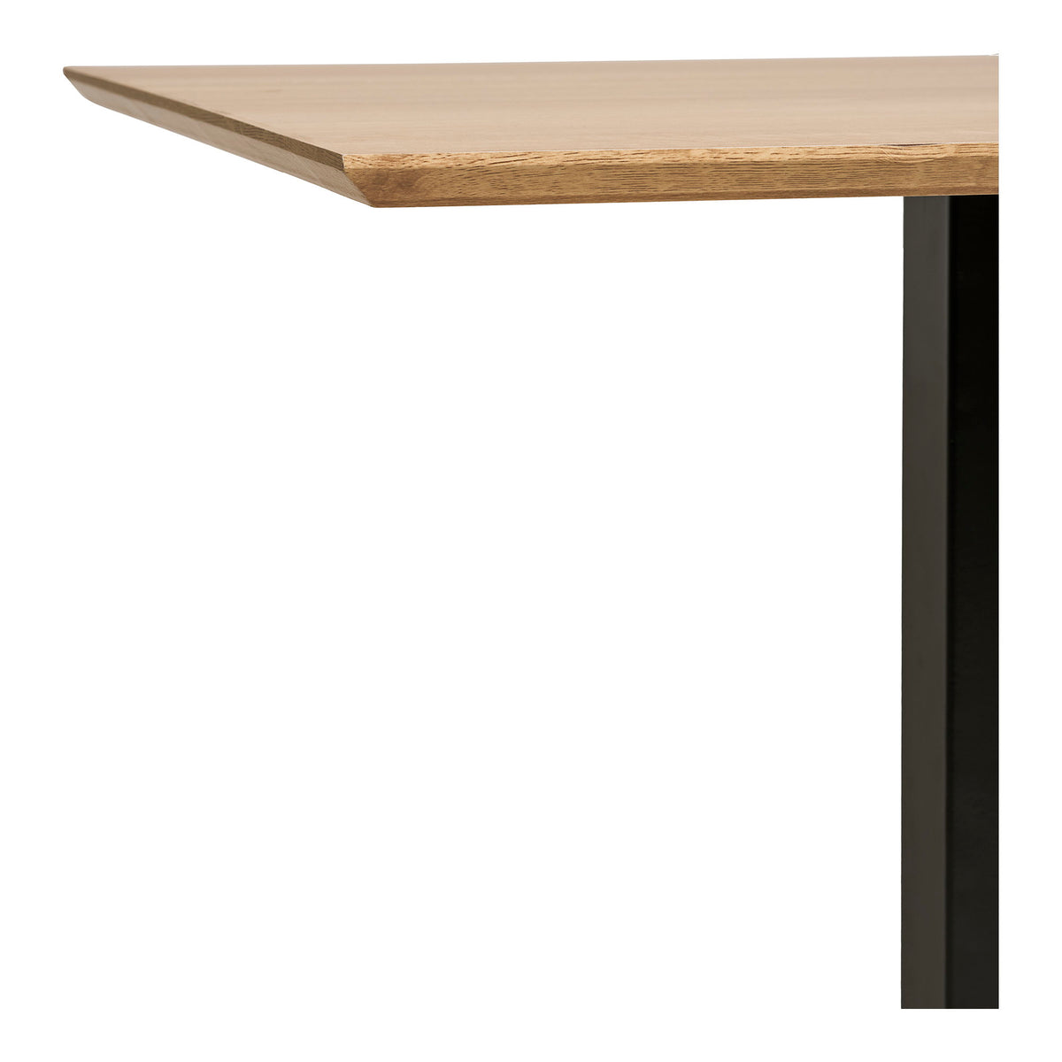 Fano cafétafel - cafétafel, melamine, naturel, zwart metalen onderstel 70x70x75 cm