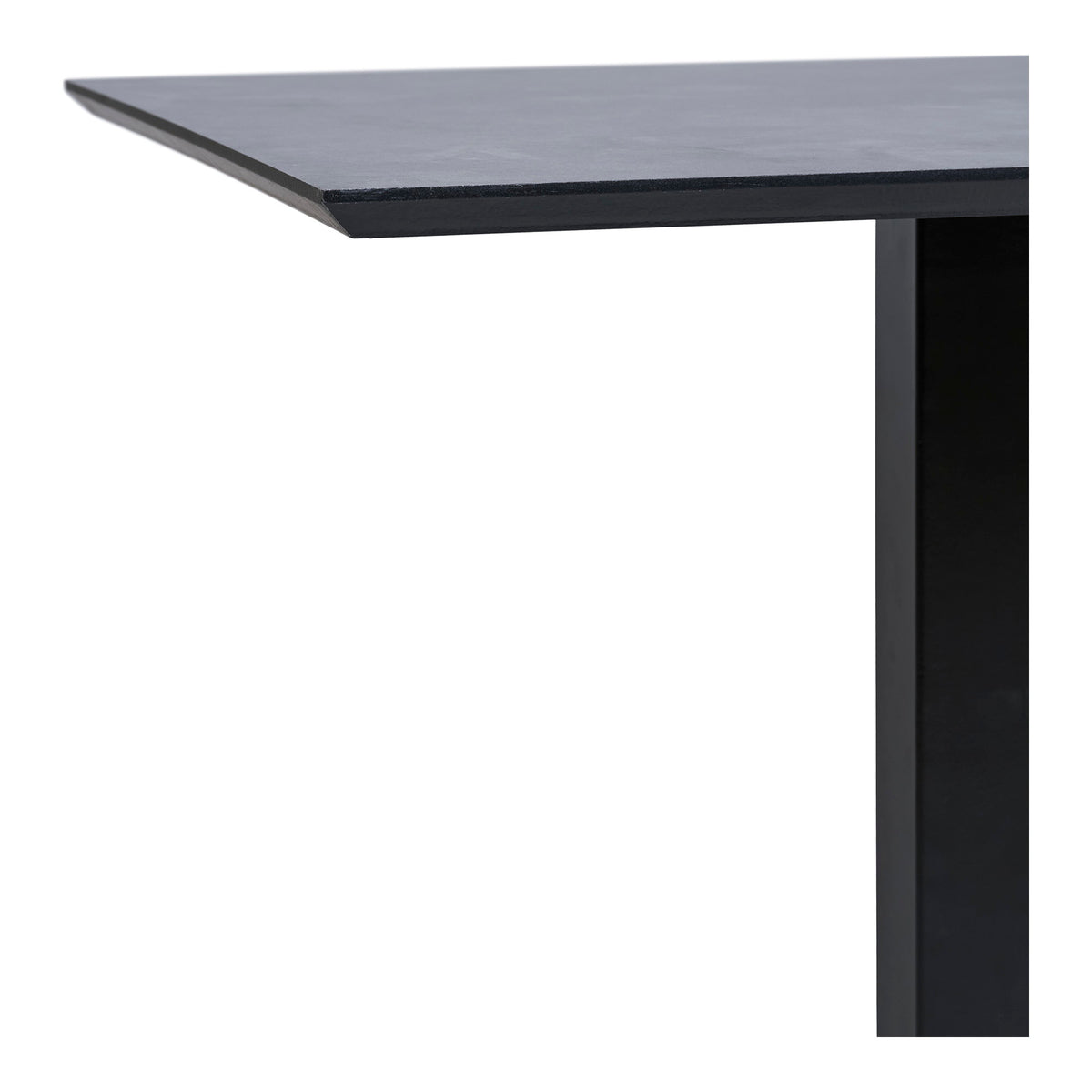 Fano cafetafel - cafetafel, melamine, donker steenlook, zwart metalen onderstel 70x70x75 cm