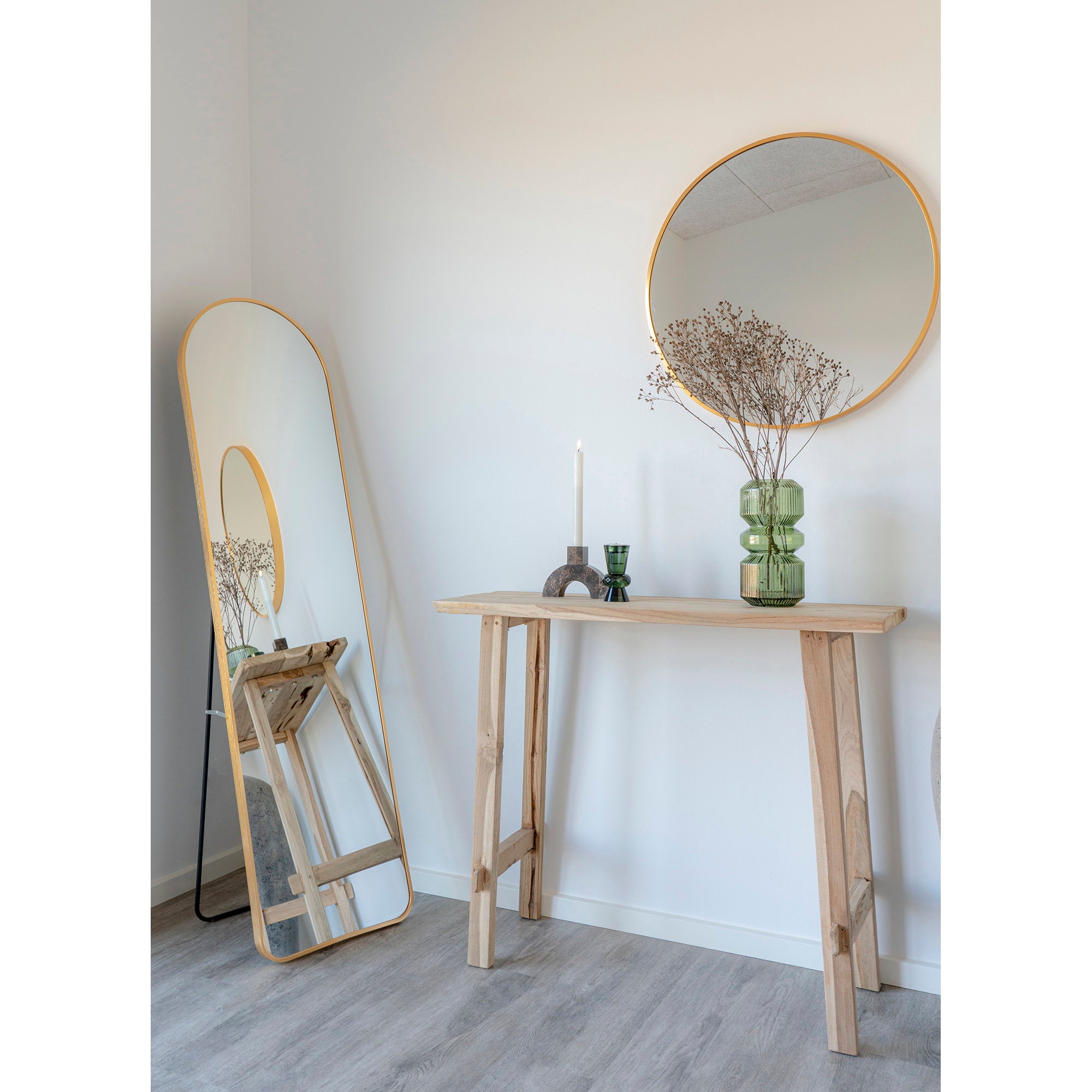 Girona Consoletafel - Consoletafel, teakhout, naturel 90x30x80 cm
