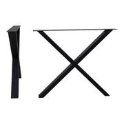 Nimes poten voor eettafel - poten voor eettafel, gepoedercoat in zwart, design X 8x86x70,8 cm