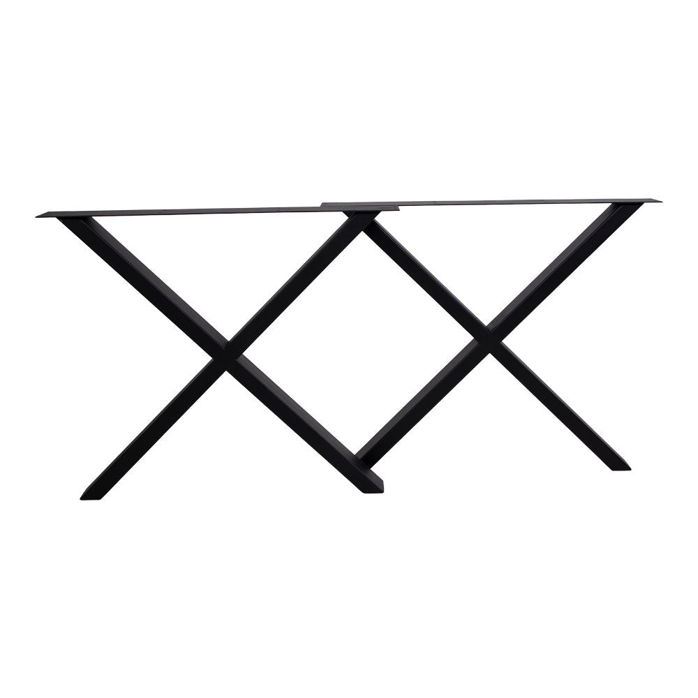 Nimes poten voor eettafel - poten voor eettafel, gepoedercoat in zwart, design X 8x86x70,8 cm