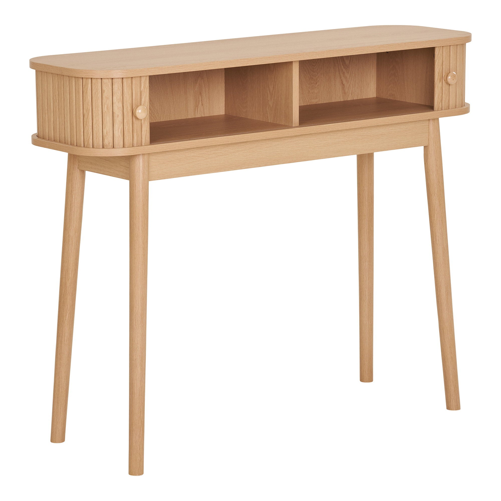 Nikko consoletafel - consoletafel, 2 deuren, naturel 100x30x80 cm