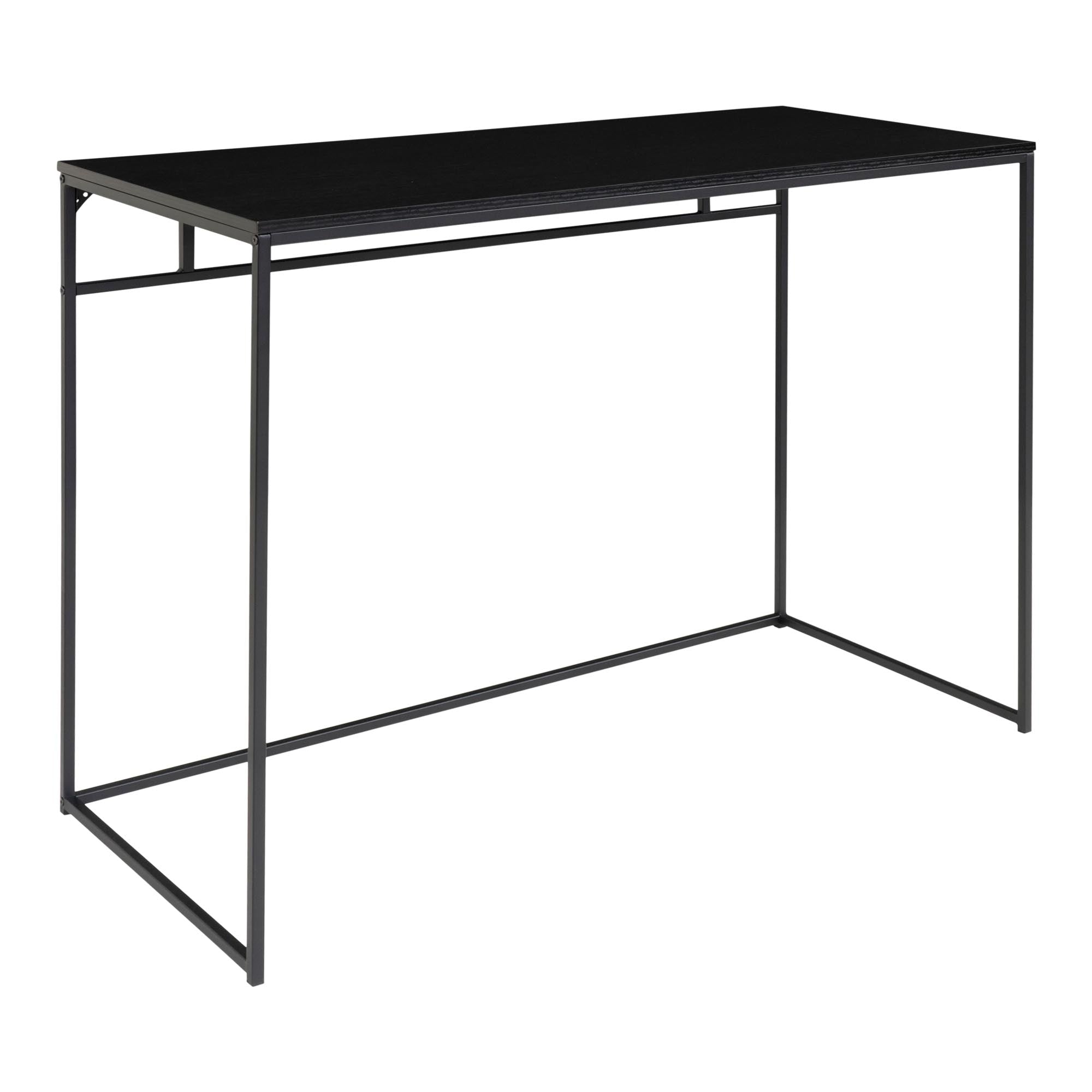 Vita Desk - Bureau, zwart met zwart frame 100x45x75 cm