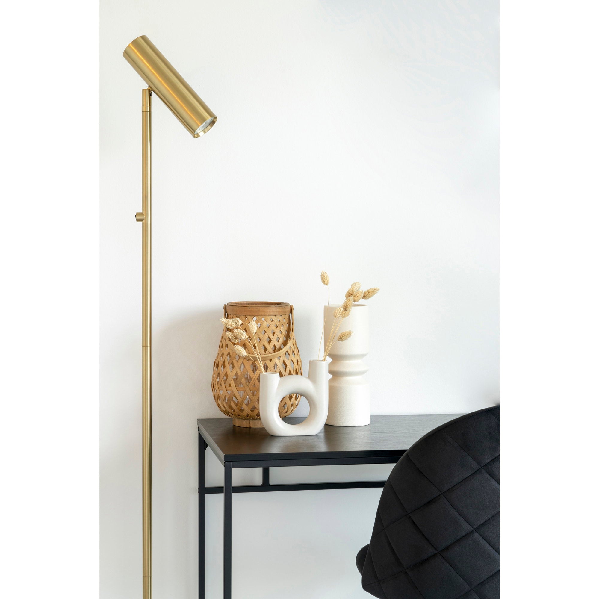 Vita Desk - Bureau, zwart met zwart frame 100x45x75 cm