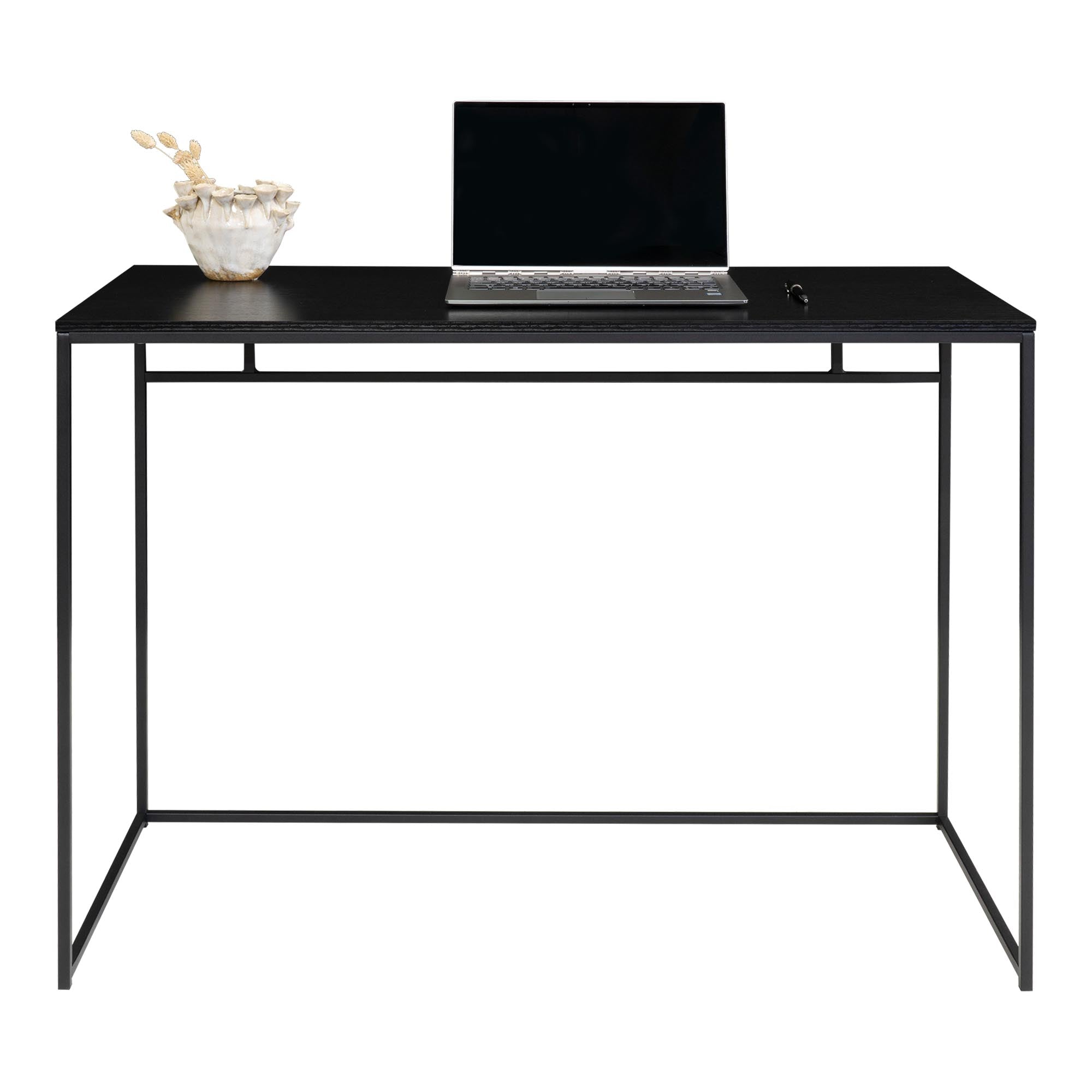 Vita Desk - Bureau, zwart met zwart frame 100x45x75 cm