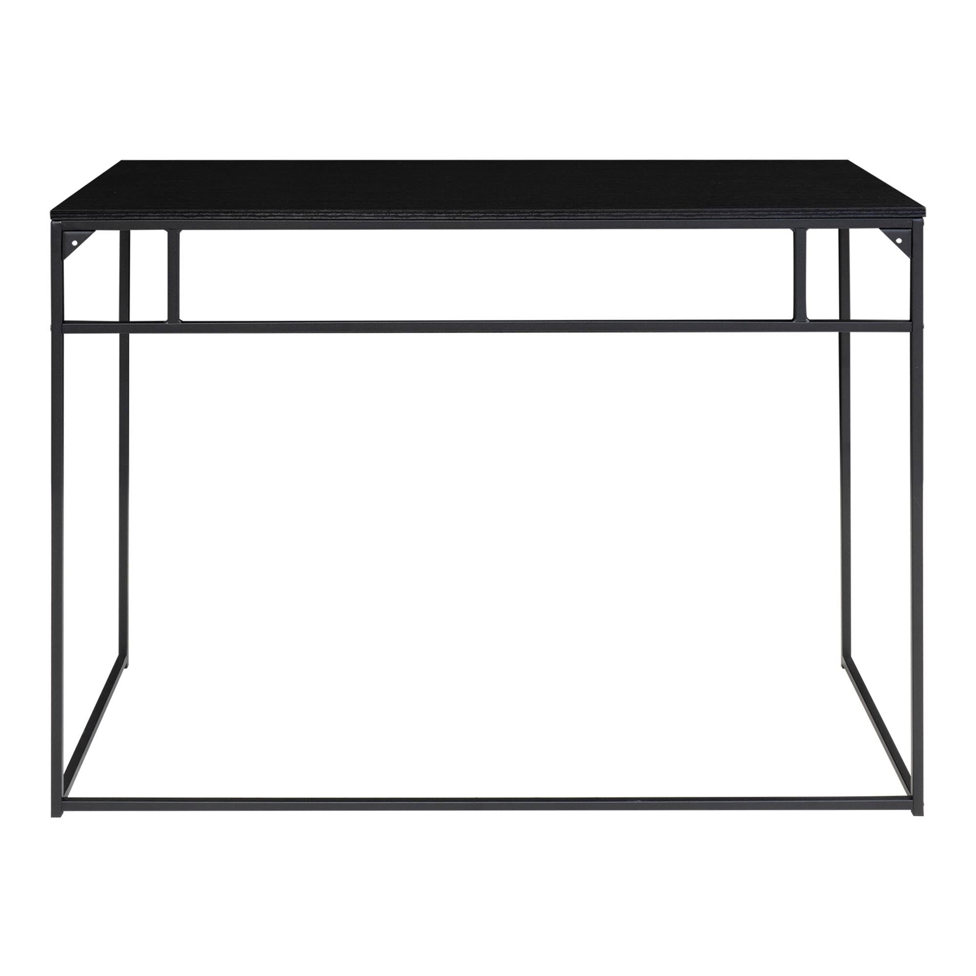 Vita Desk - Bureau, zwart met zwart frame 100x45x75 cm