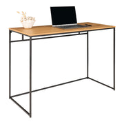 Vita Desk - Bureau, eikenlook met zwart frame 100x45x75 cm