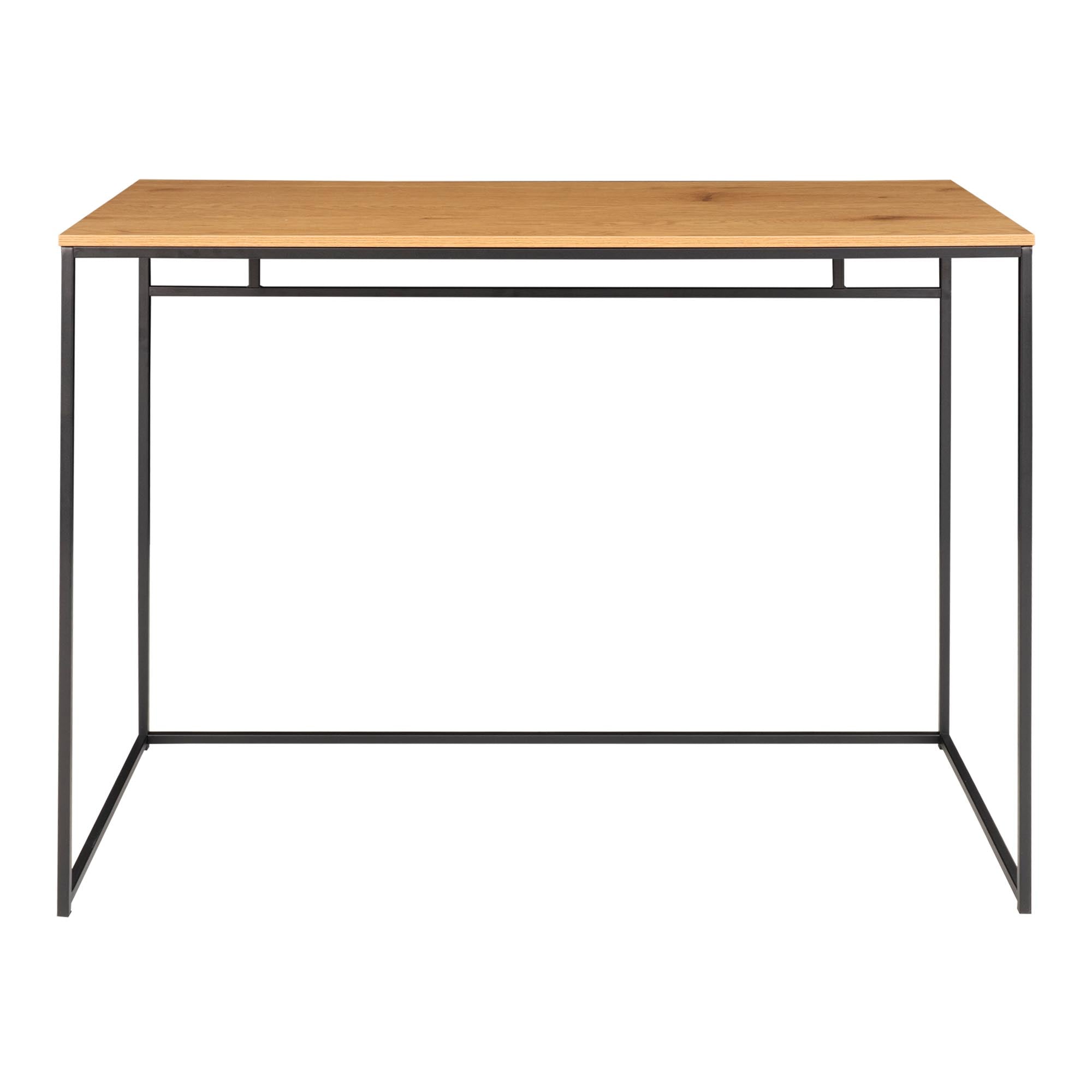 Vita Desk - Bureau, eikenlook met zwart frame 100x45x75 cm