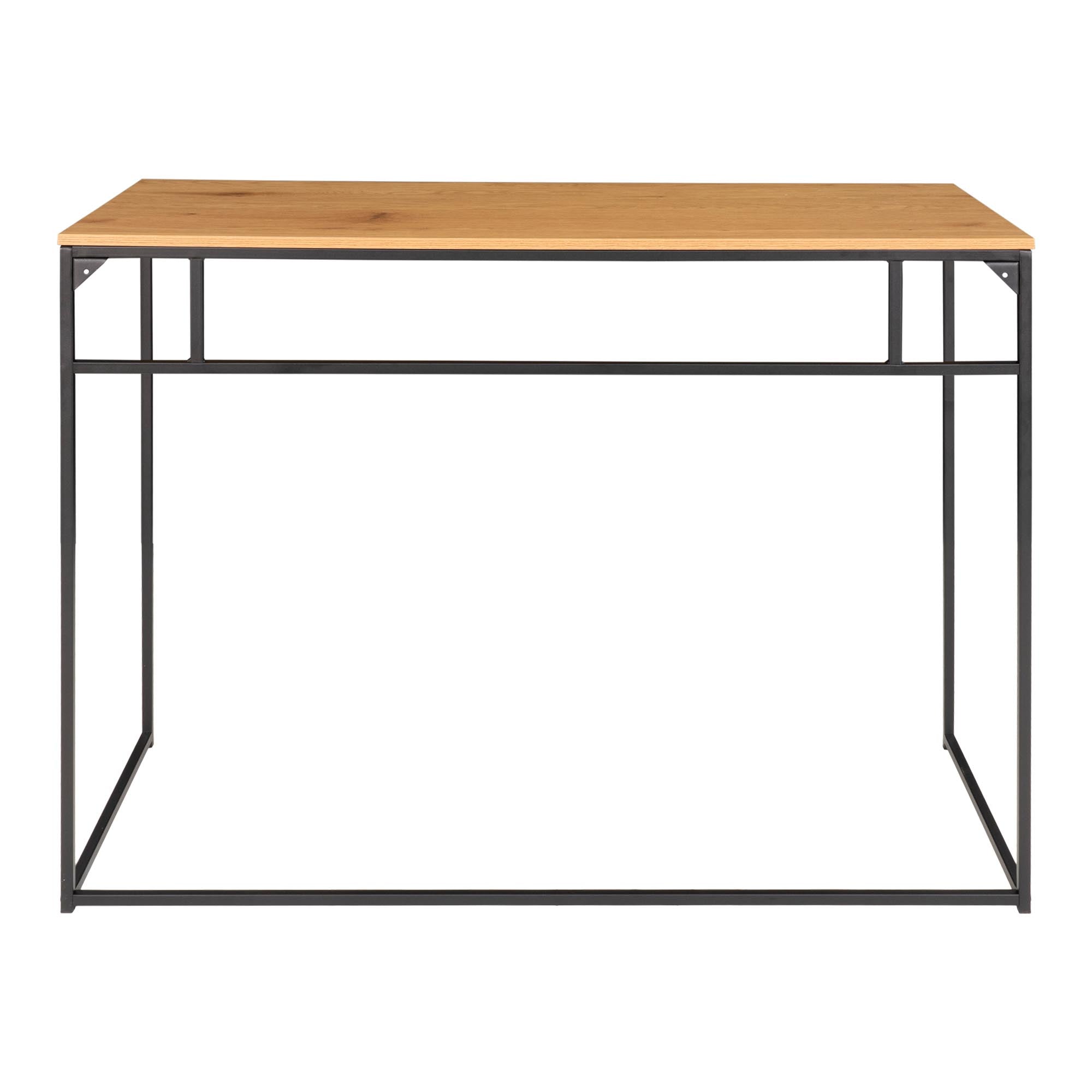 Vita Desk - Bureau, eikenlook met zwart frame 100x45x75 cm