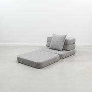 by KlipKlap 3-voudig opvouwbare eenpersoonsbank - beige - 75x36x
