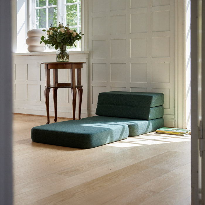 by KlipKlap 3-voudig opvouwbare eenpersoonsbank - groen - 75x36x