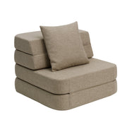 by KlipKlap 3-delige opvouwbare sofa eenpersoons - naturel - 75x36x