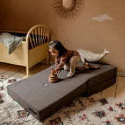 by KlipKlap 3-voudig opvouwbaar eenpersoons - bruin - 65x36x