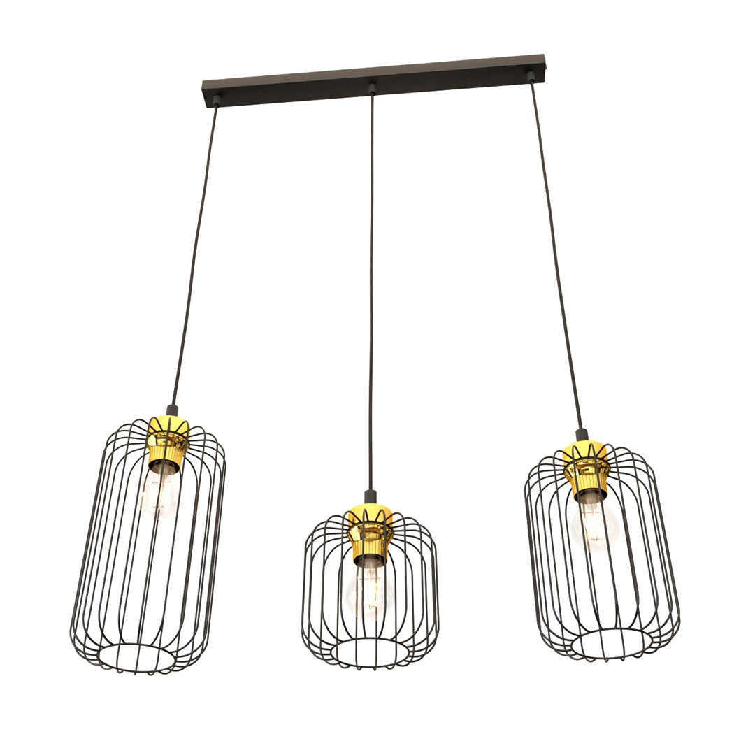 Hanglamp - VANDER 3 BL GOUD
