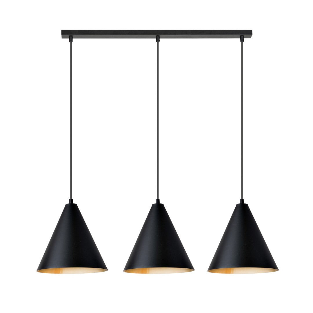 Hanglamp - REBEL 3 ZWART/GOUD