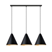 Hanglamp - REBEL 3 ZWART/GOUD
