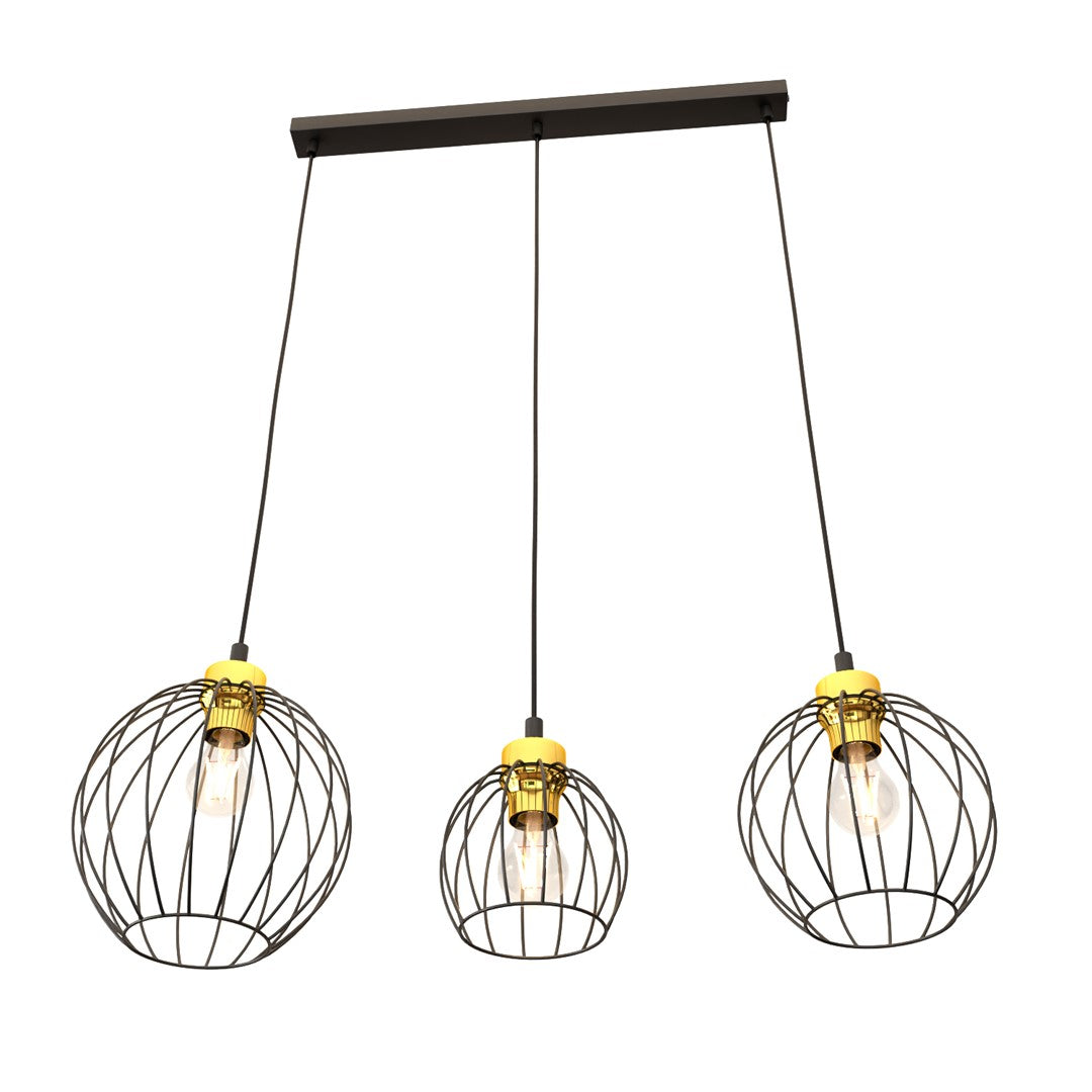 Hanglamp - NANDO 3 BL GOUD