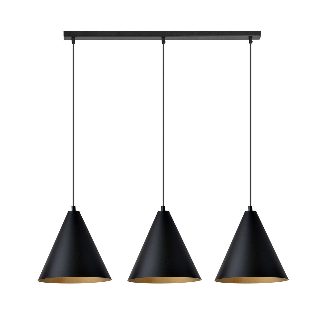 Hanglamp - REBEL 3 ZWART/GOUD