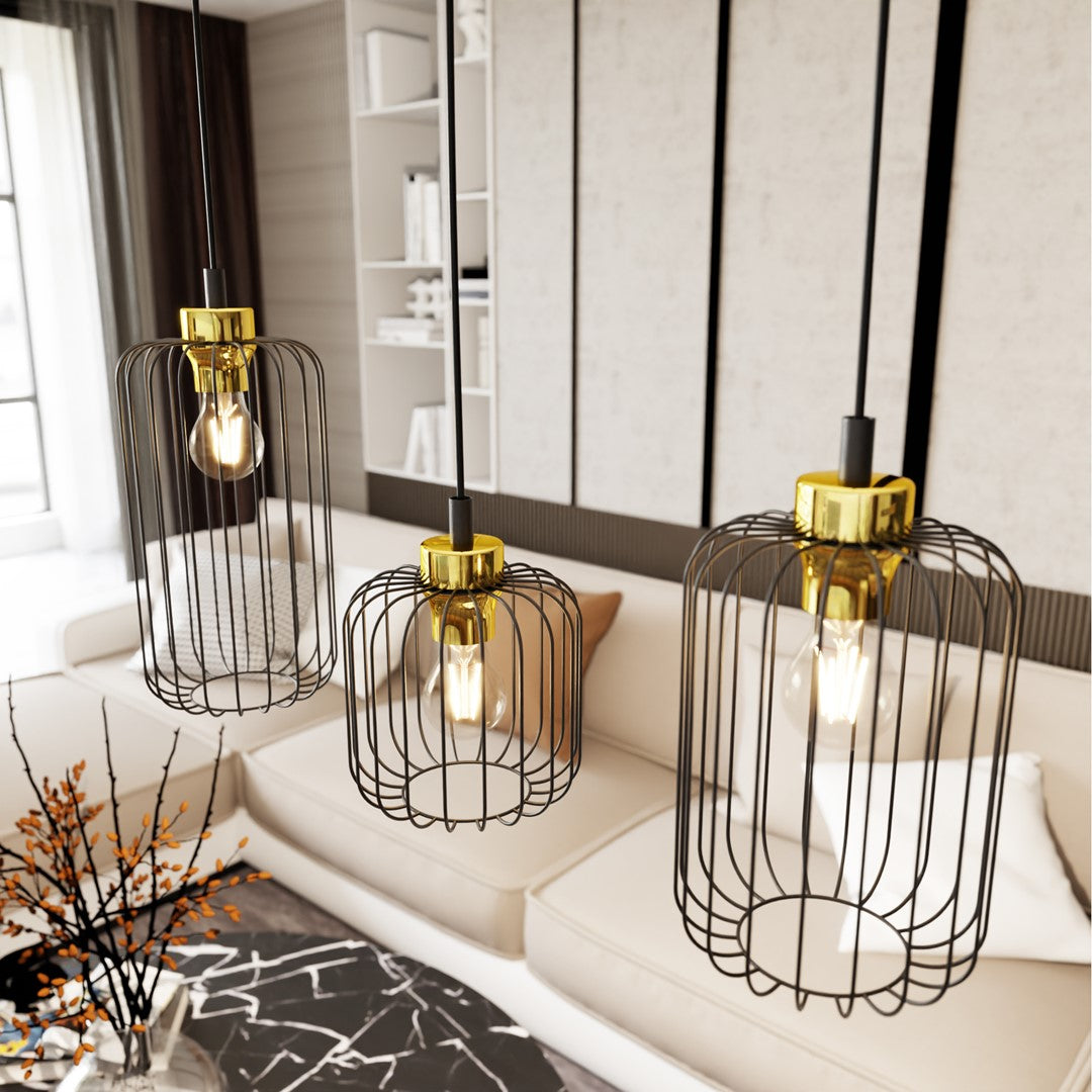 Hanglamp - VANDER 3 BL GOUD