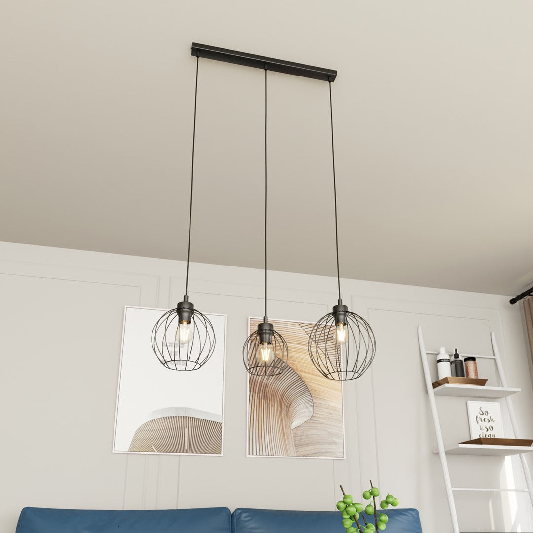 Hanglamp - NANDO 3 blauw