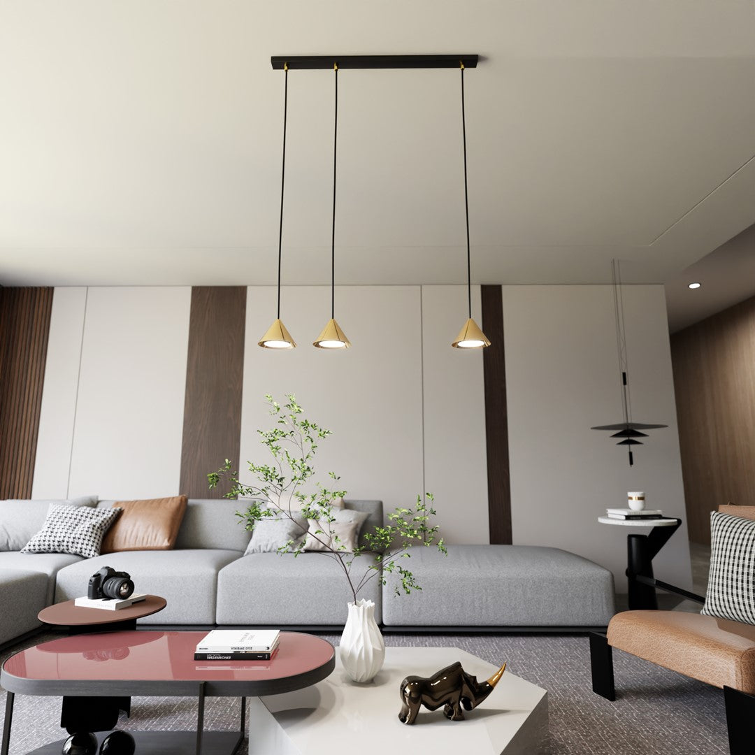 Hanglamp - ELIT 3 BL GOUD