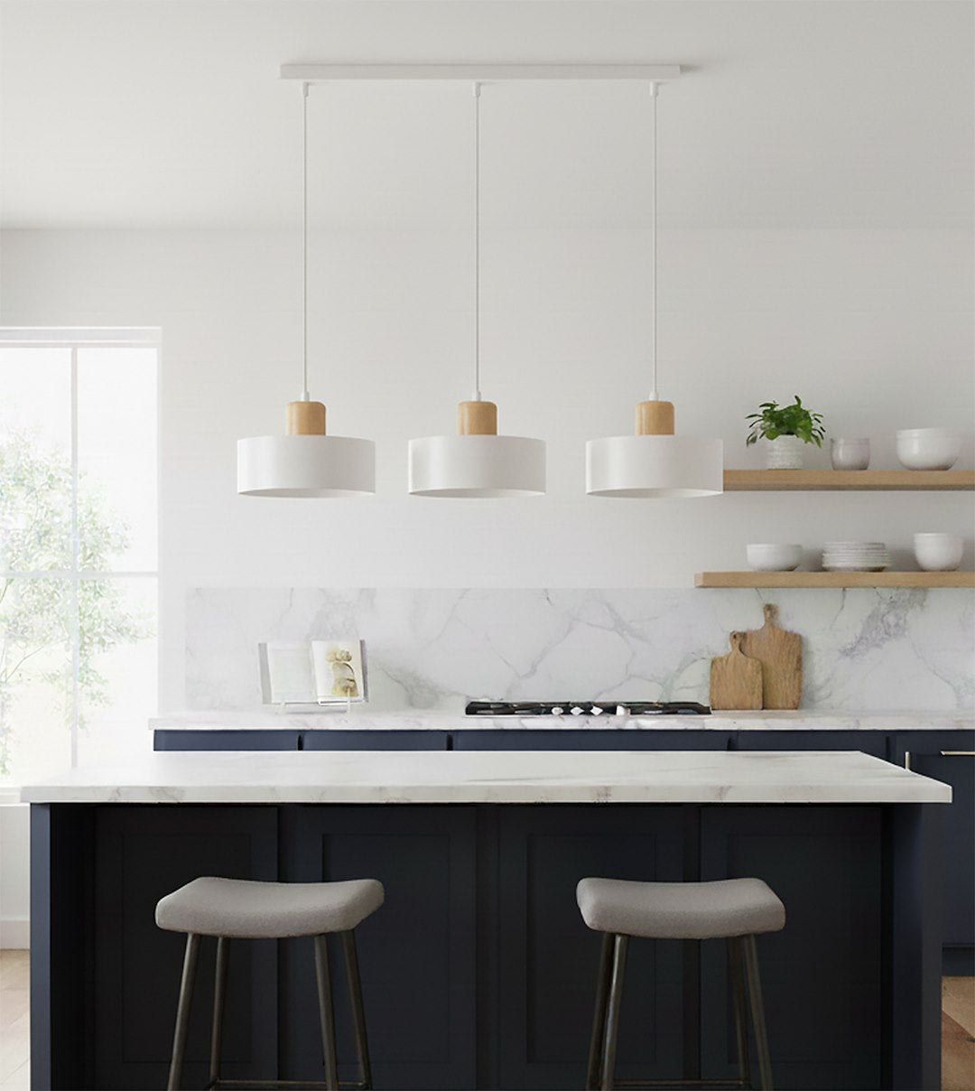 Hanglamp - TORIN 3 WIT