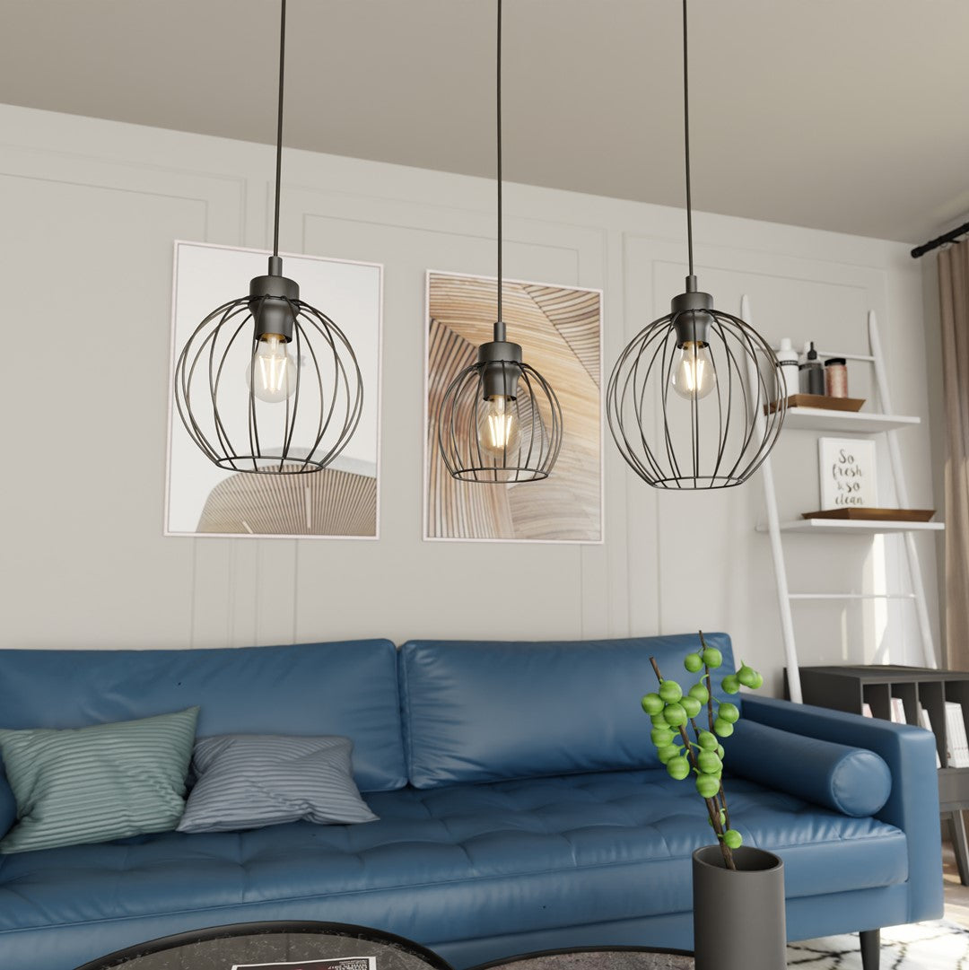 Hanglamp - NANDO 3 blauw