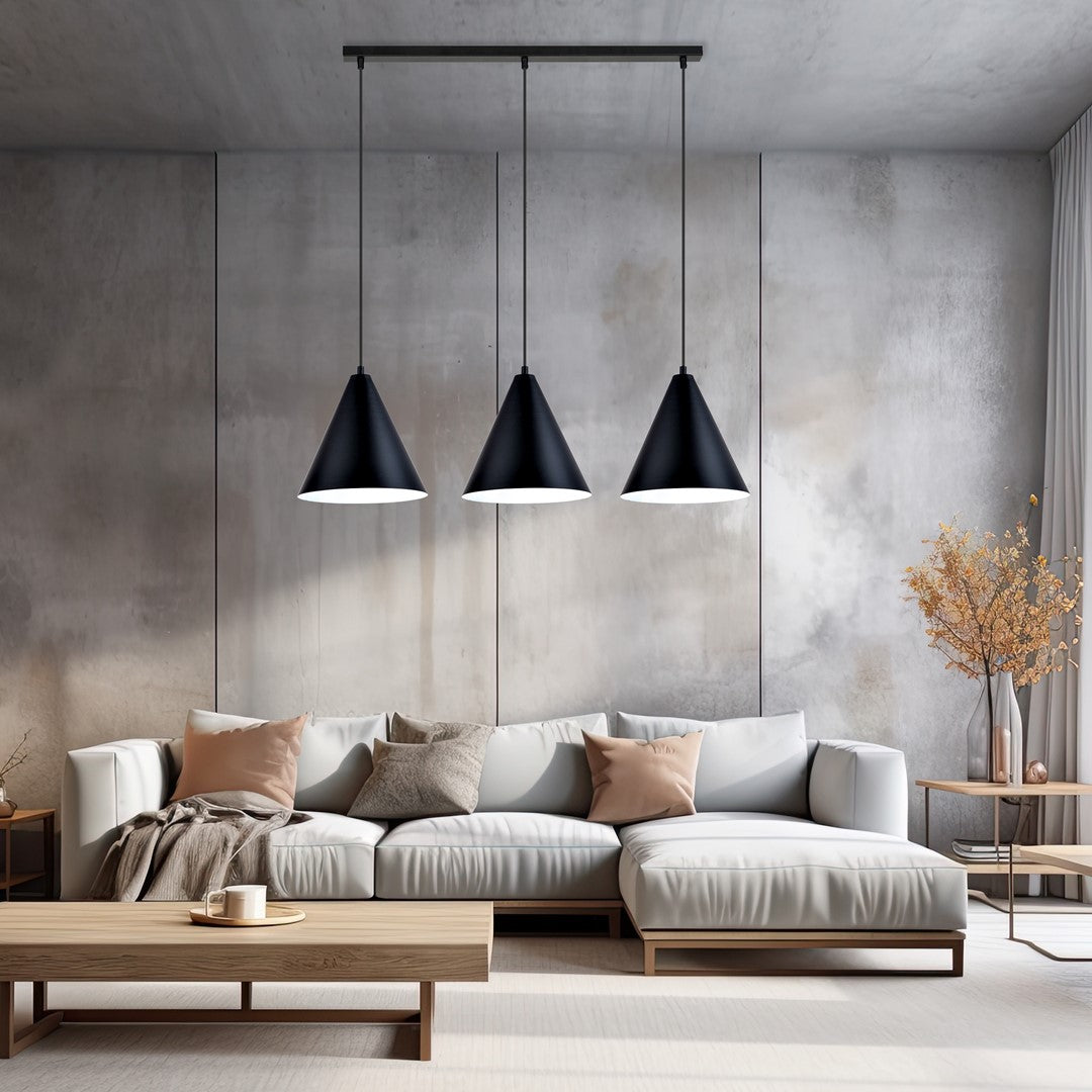 Hanglamp - REBEL 3 ZWART/WIT