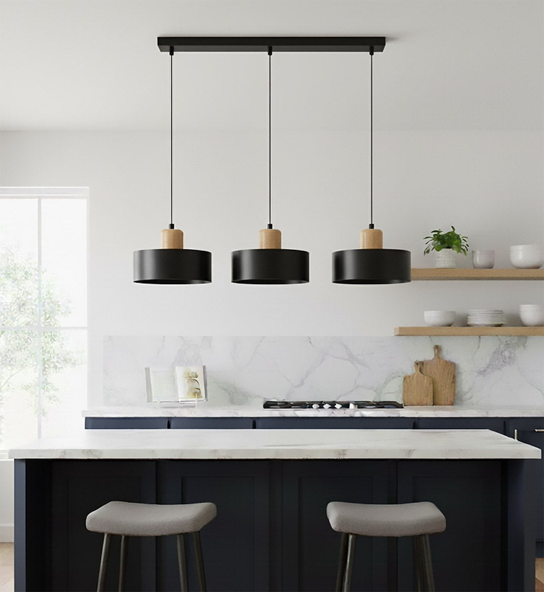 Hanglamp - TORIN 3 ZWART