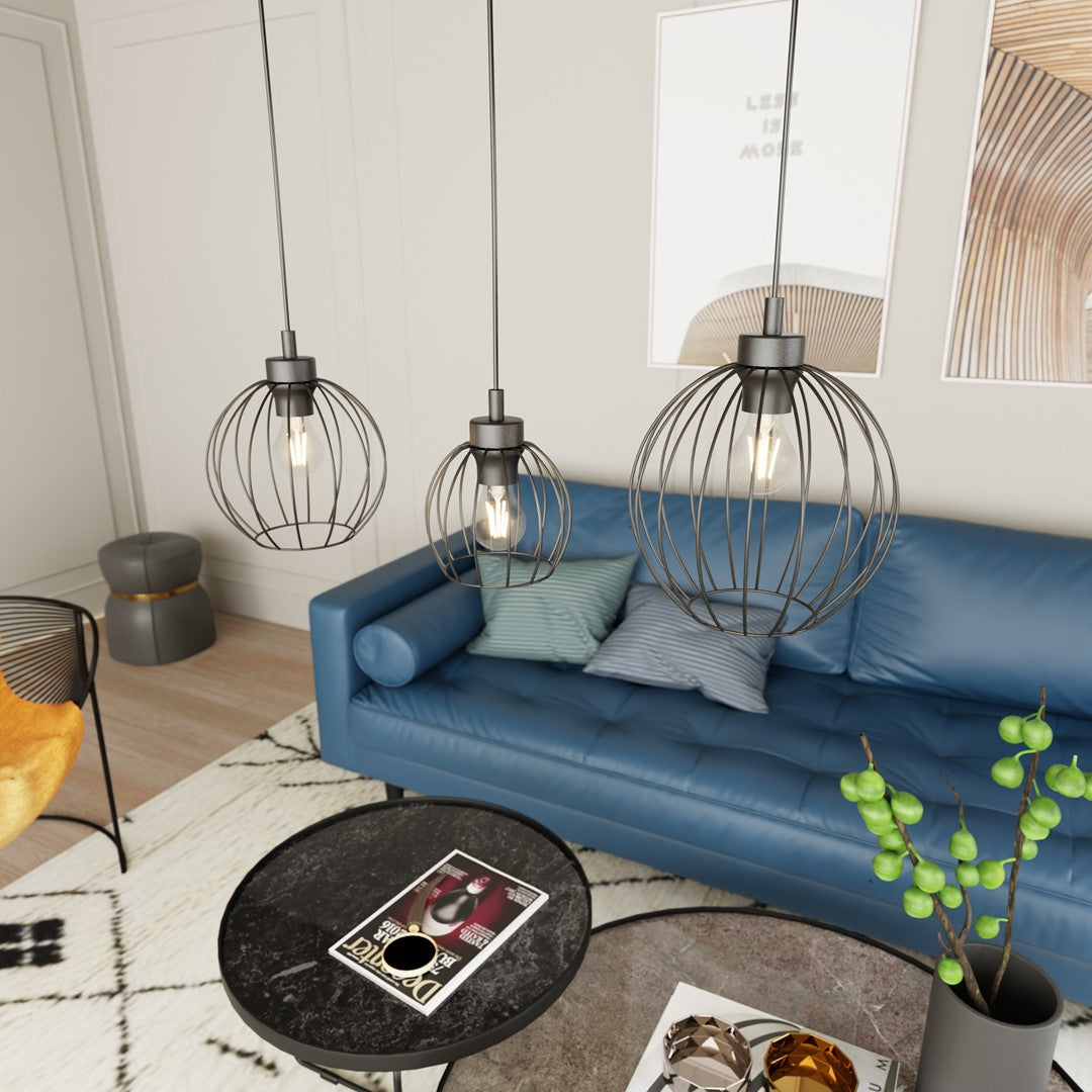Hanglamp - NANDO 3 blauw