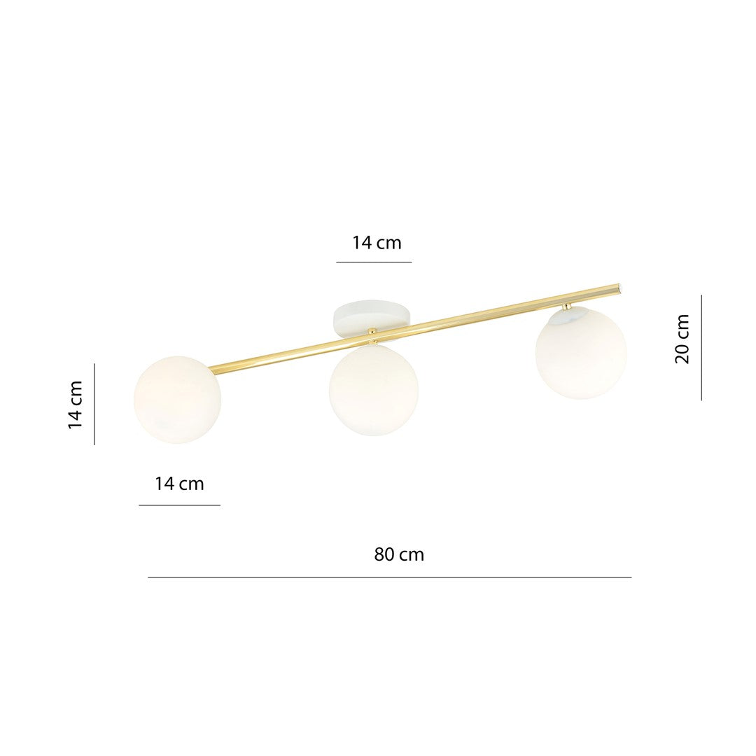 Plafondlamp - SPLENDI 3 WIT OPAAL